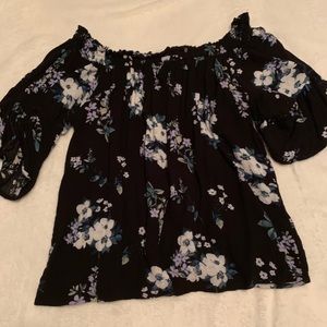 Hollister floral off the shoulder top
